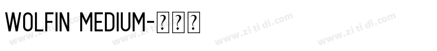 Wolfin Medium字体转换 Wolfin Medium字体转换